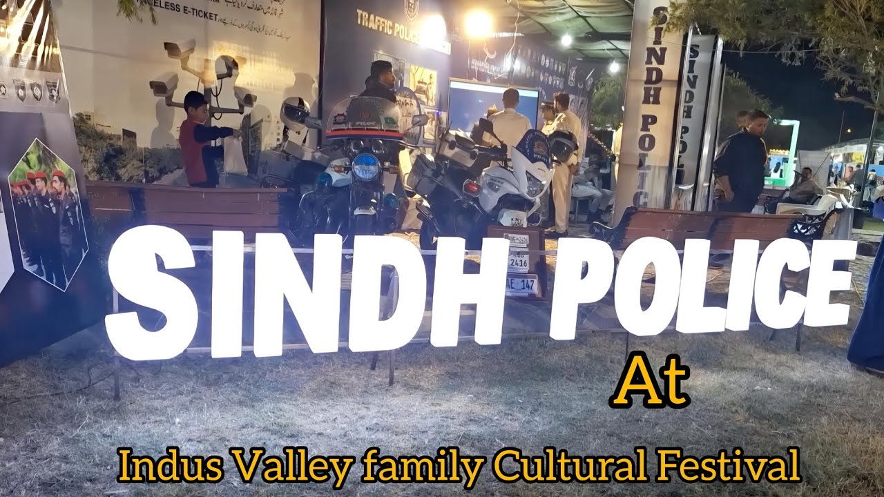 Sindh police information desk at Indus Valley Cultural family Festival