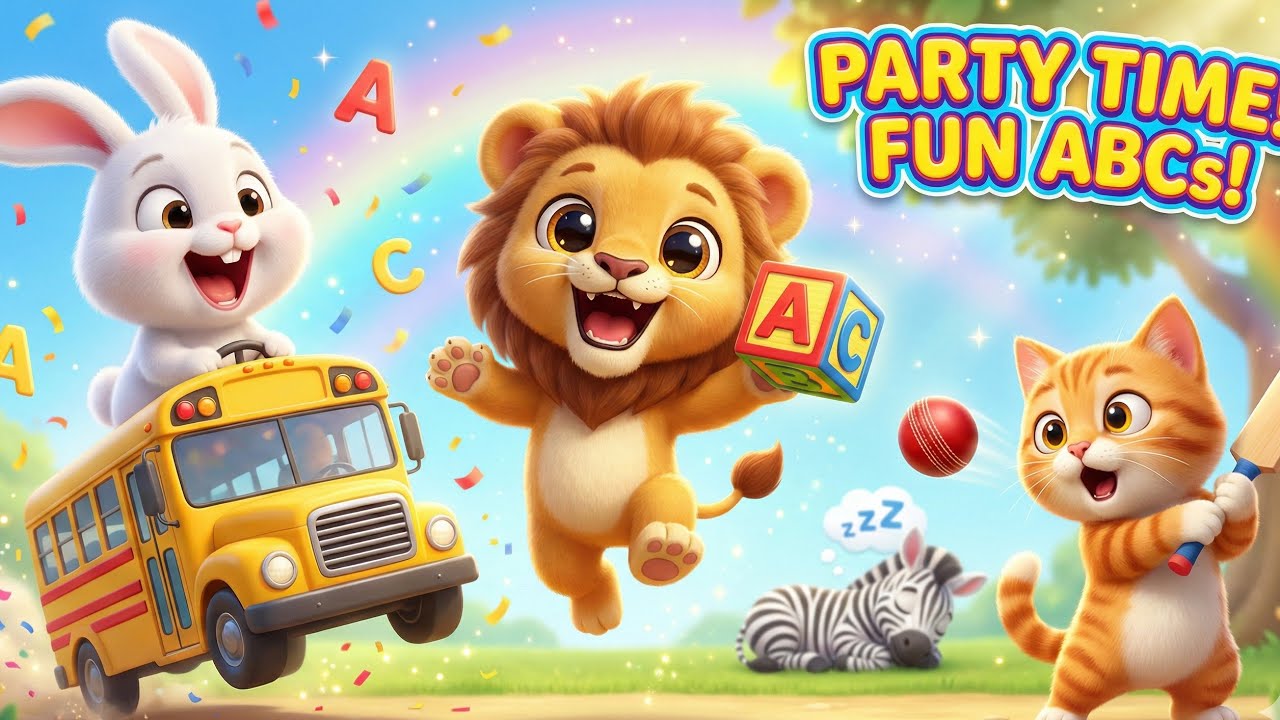 A to Z Animal Party 🐶🦁🦜 | Funny Kids Cartoon Song Hindi l funny kids Cartoon rhymes