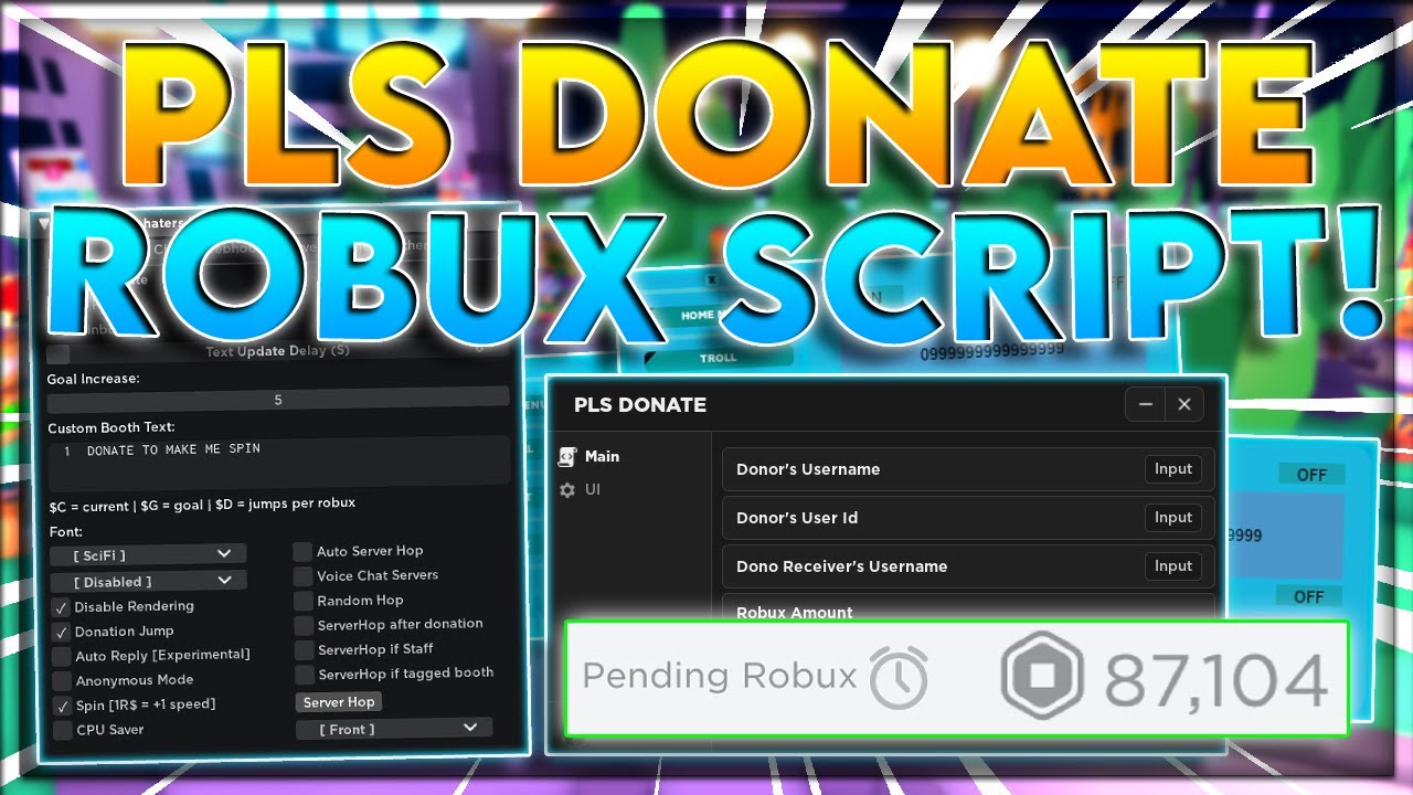 Pls Donate Script 2023 - Fake Donate, Fake Robux