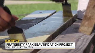 Local fraternity celebrates 70th anniversary with park beautification project