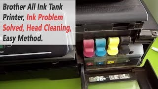 Brother DCP-T300 Tank Printer ! Ink Problem Fixed Head Cleaning