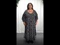 Plus Size Black Ferns Gypsy Style Dress