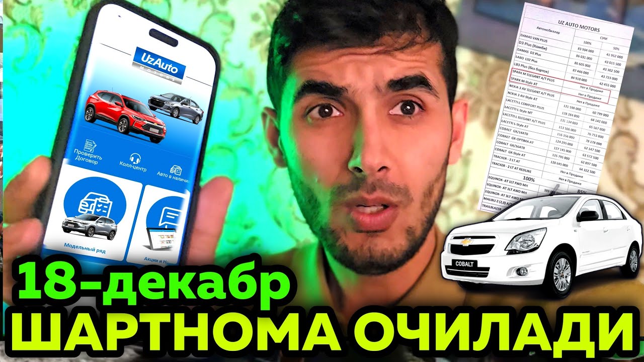 Автосалон Шартнома Беришни Бошлади Онлайн Деган Хабарлар Тарқаляпти ...