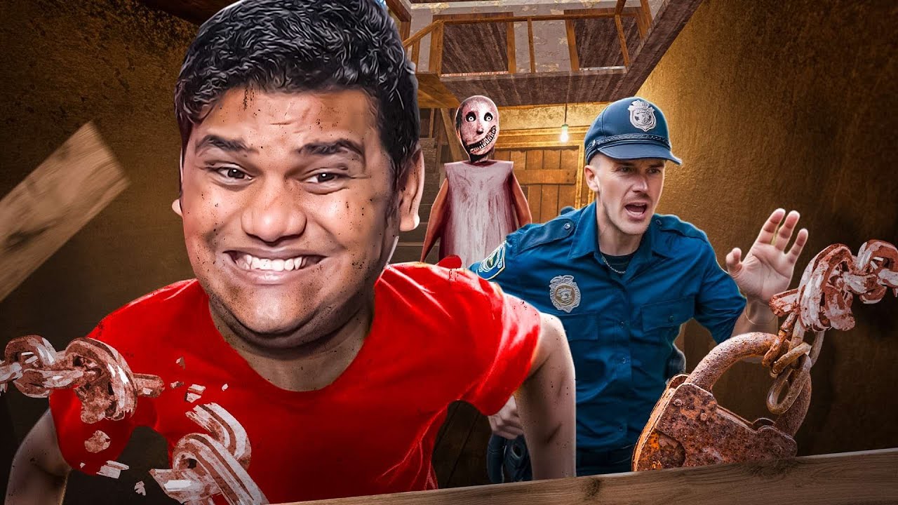 Police Ke Sath Dadi Ke Ghar Se Bhag Gaya | Granny Remake (Police Ending)