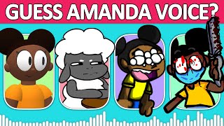 FNF Guess Amanda Character by Their Voice | Amanda The Adventurer Monster Amanda, Evil Amanda, Wooly