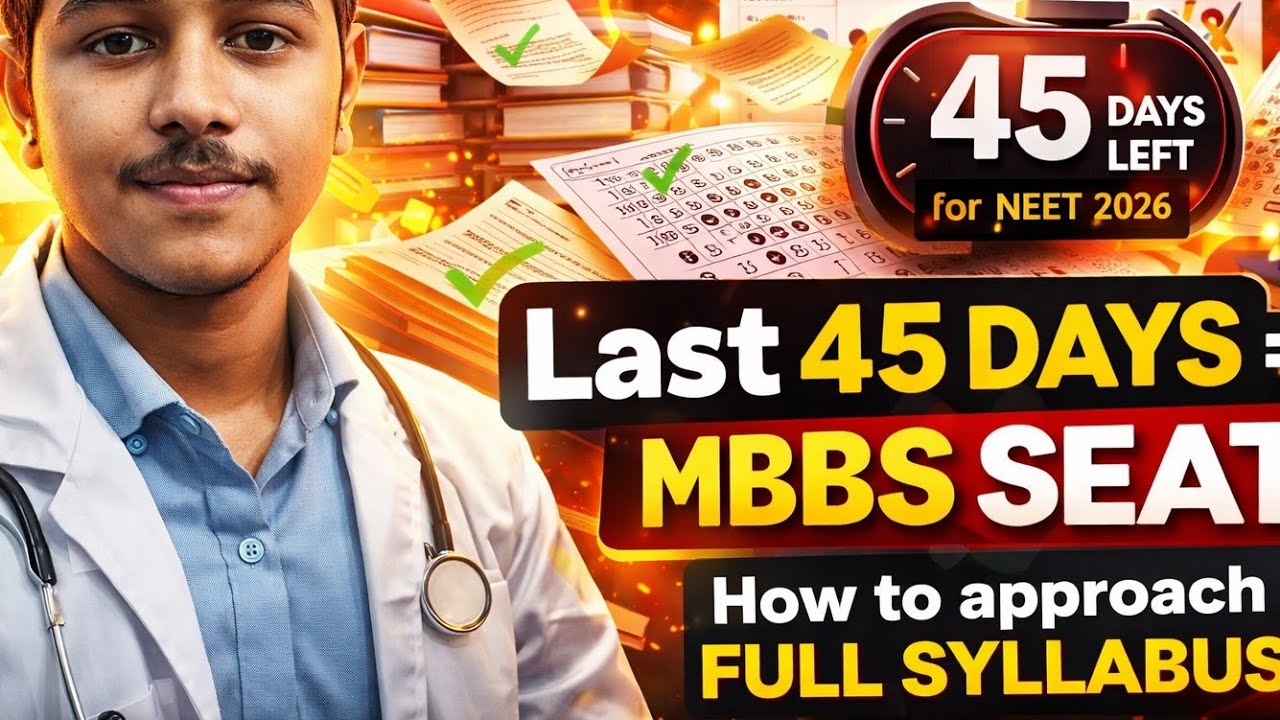 Full Syllabus Test Strategy in Last 45 Days Study Plan For NEET💪🩺🔥 ...