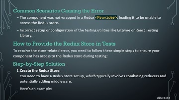 How to Fix the Could Not Find "store" Error in React Testing with Redux
