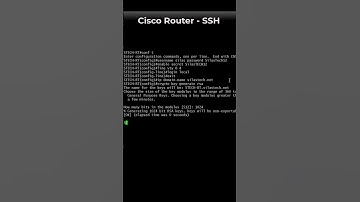 How to Configure SSH connection on Cisco Router? CISCO ROUTER - SSH | Absolute Beginner #shorts