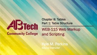 Chapter 8-1: Table Structure