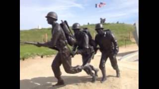 Utah Beach, Normandy‏ \& The tower of Sainte Mere Eglise Church