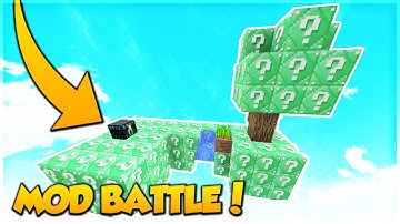 Minecraft: EMERALD LUCKY BLOCK MOD SKYBLOCK WARRIORS w/ PrestonPlayz, Vikkstar123 & BajanCanadian