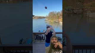 #the #no #look #catch ? #trickshot #sports #throw #football #viral #viralvideo #dc #dmv #wow #cool