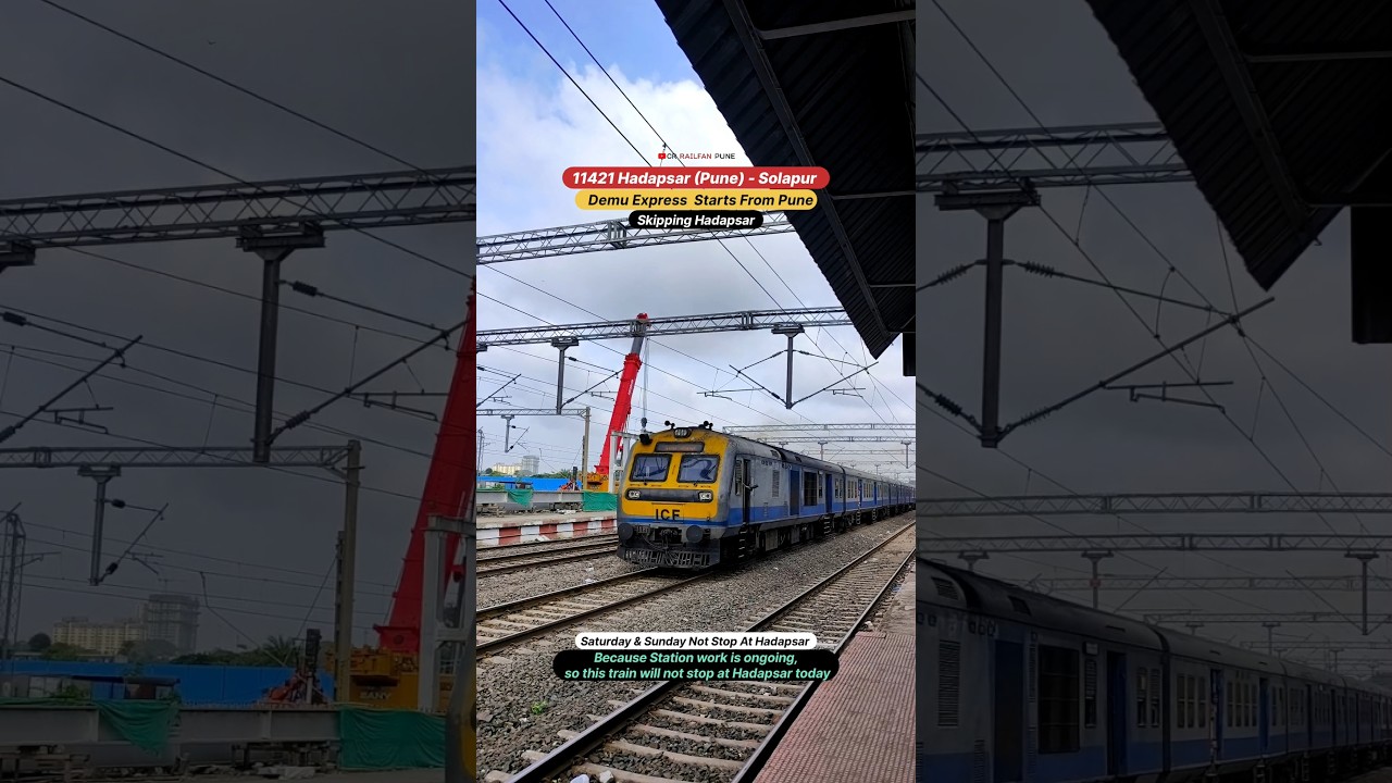 11421 Hadapsar - Solapur Demu Express Starts At Pune junction.