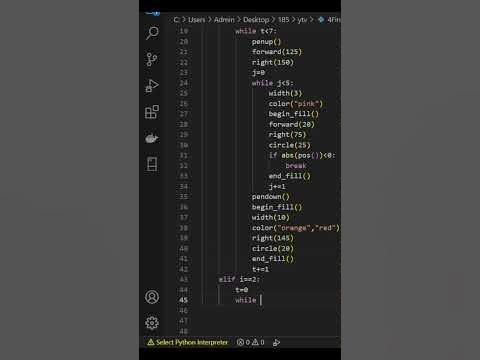 Flowers Infinite Shape Chain Code | Python |