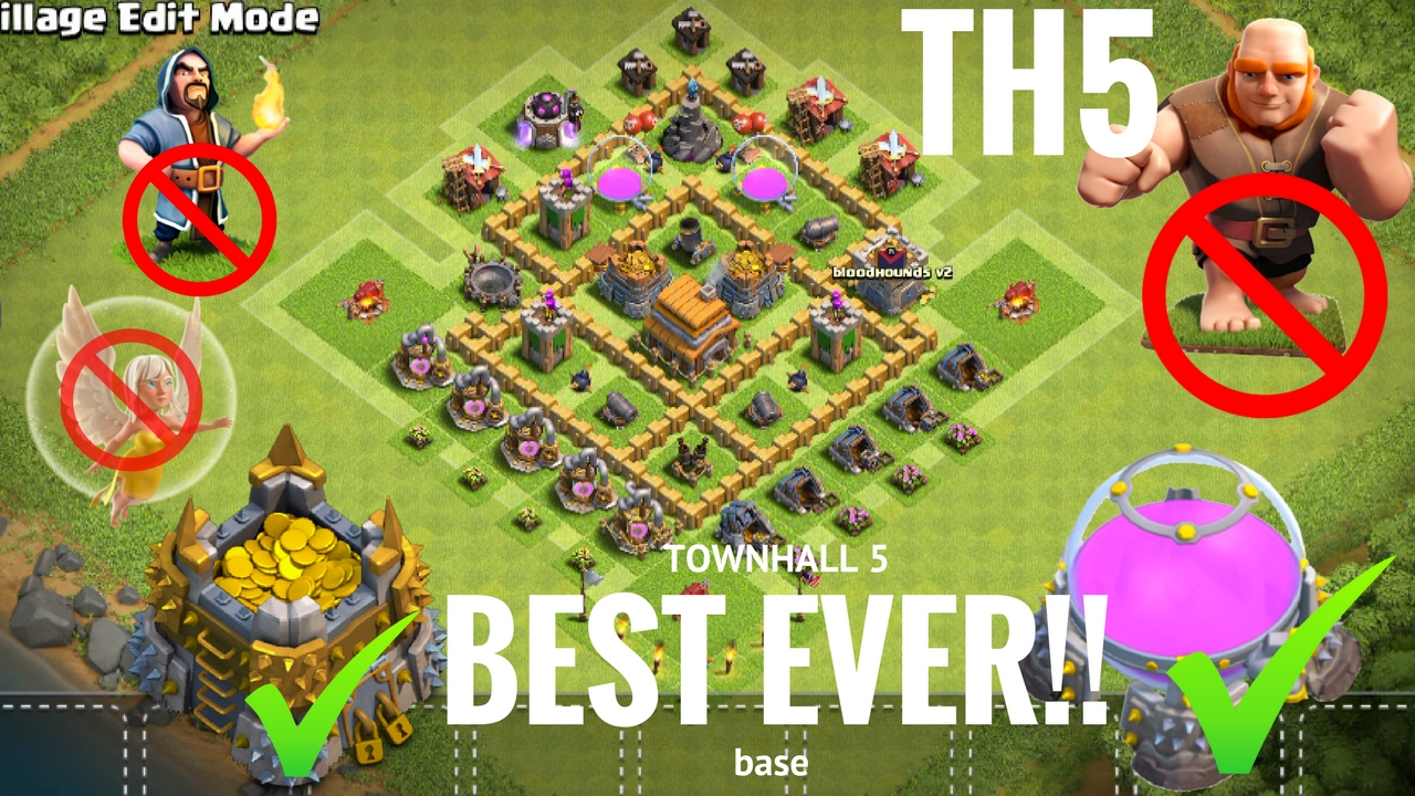 Related image of Best Town Hall Level 5 Trophy Base.