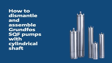 How to dismantle and assemble Grundfos SQF pumps with cylindrical shaft