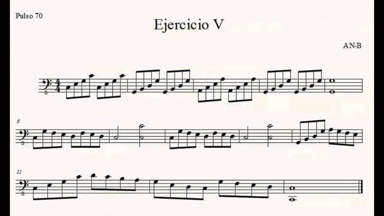 Ejercicio V clave de fa YouTube