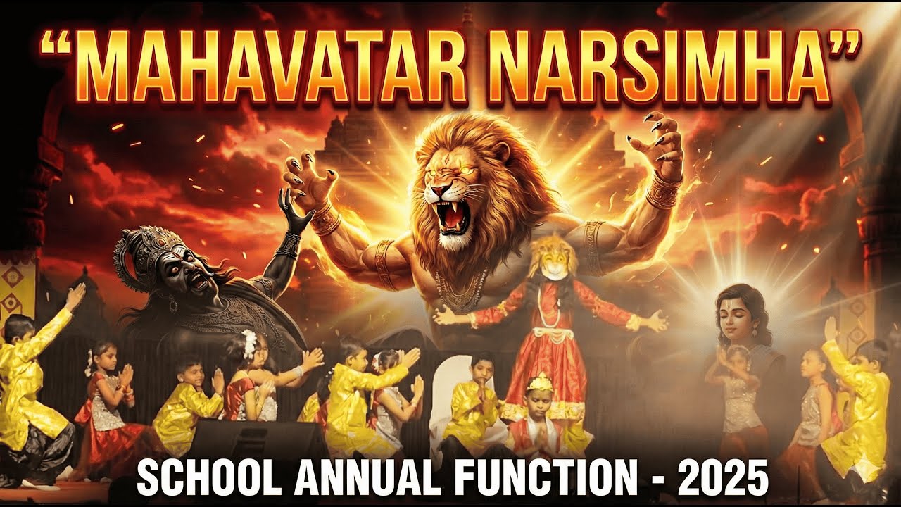 Mahavatar Narsimha Song Dance Act | Prahlad & Hiranyakashyapu Battle | School Annual Function - 2025