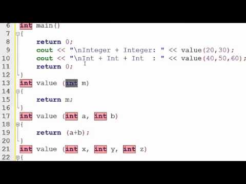 127. Function Overloading in terms of number of arguments in C++ (Hindi)