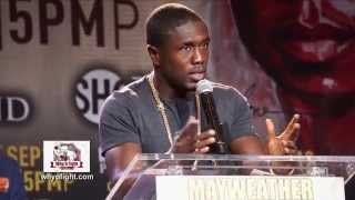 Andre Berto Talks to The Press About fight with Floyd Mayweather Jr.