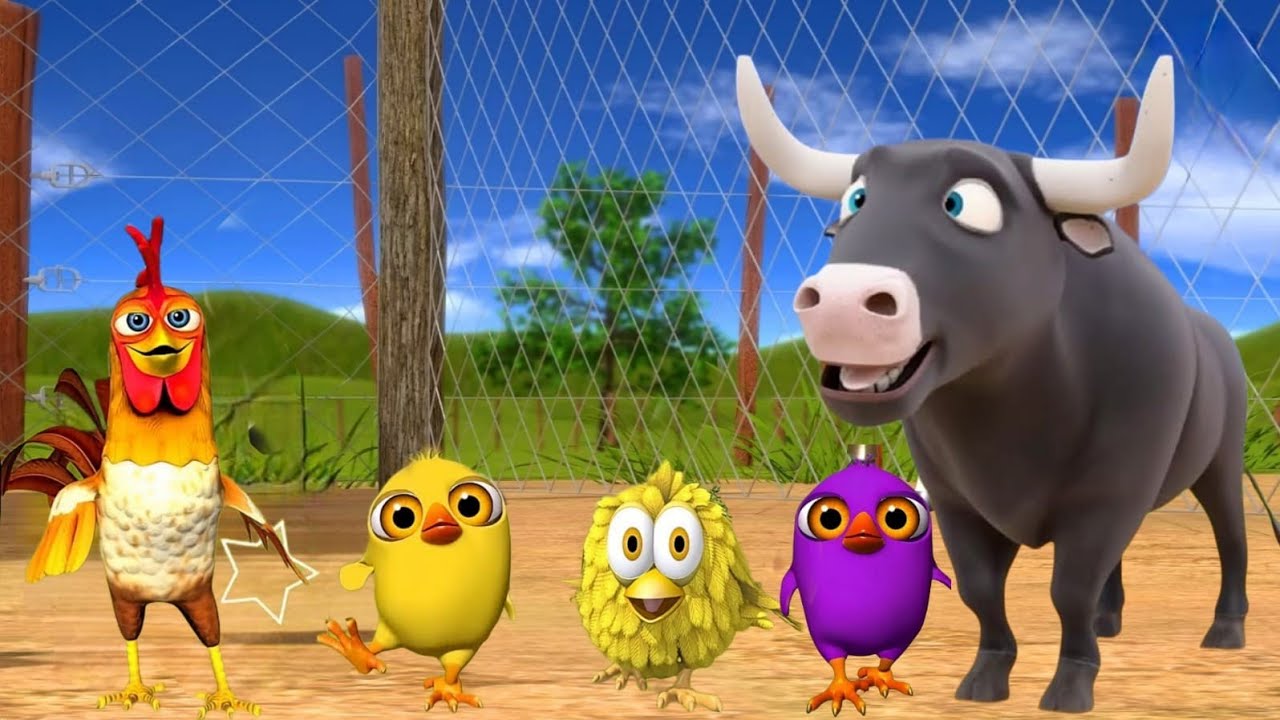 El Pollito Pio 3D - Canciones de la Granja de Zenón -el Pollito y el Tractor de la Granja