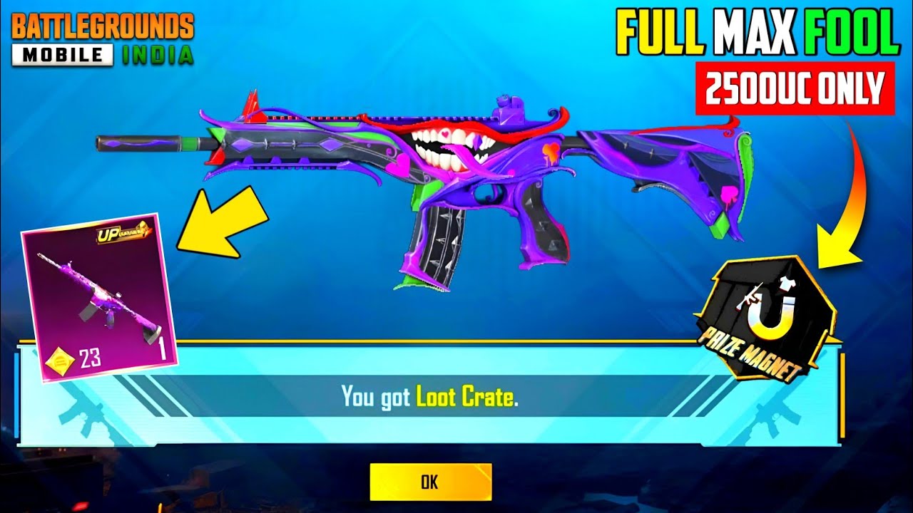 🔥 FOOL M416 CRATE OPENING | 2500 UC ONLY | FULL MAX FOOL M416 | 2X UC UP TRICK | M416 FOOL SPIN 