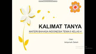 KALIMAT TANYA (PENGERTIAN, FUNGSI, CIRI DAN CONTOH)