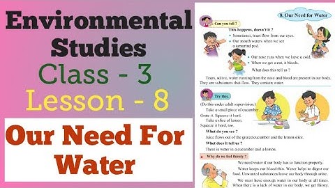 Class 3 | EVS | Lesson 8 | Our Need for Water | Environmental Studies | Maharashtra Board.