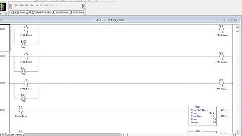 PLC - RSLOGIX 500   :- 3 LAMP WIIL BE  OFF AT DIFFERENT TIME BY TOF TIMER  #plc#rslogix#ladderlogic