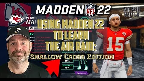 Using Madden 22 to learn the Air Raid Offense:  Shallow Cross Edition.