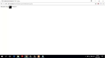 PHP Ders 1 (Merhaba Dünya)
