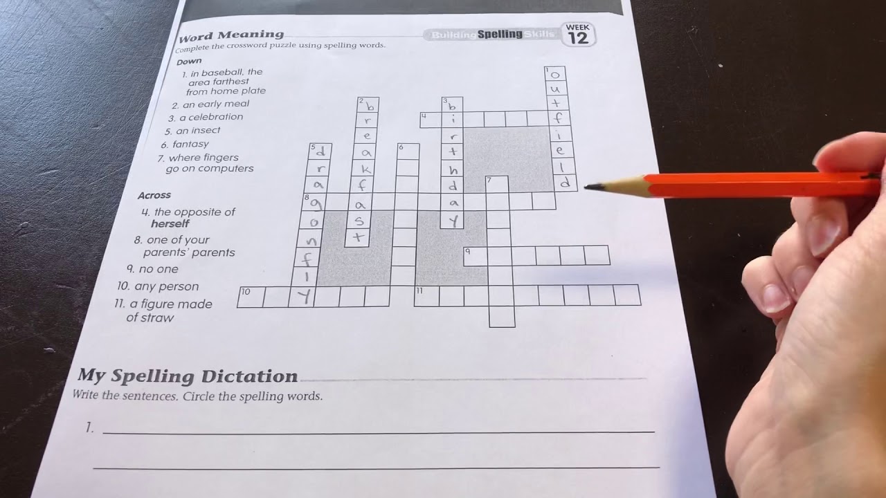 Building Spelling Skills Grade 4 Week 12 YouTube