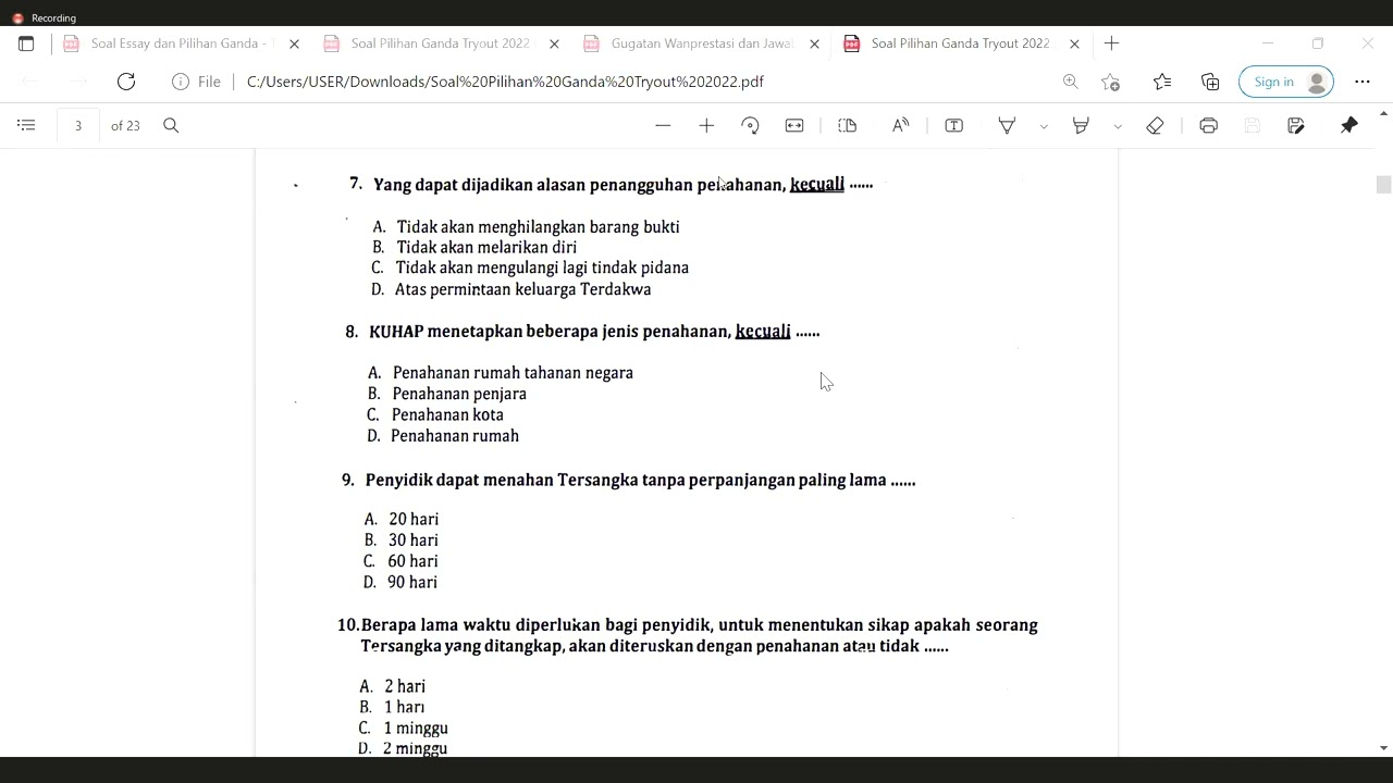 Zoom Meeting TryOut UPA PERADI 2022