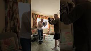 Mature Client FitnessBoxing Pad Drills &amp; Dumbbell: Bicep Curls &amp; Shoulder Press