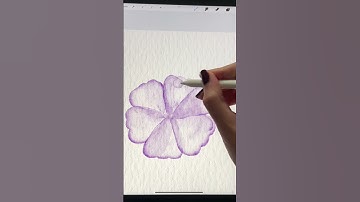 Day 3 of Learning Procreate Watercolor – Painting a Flower 🌺 #WatercolorArt #SeamlessPattern