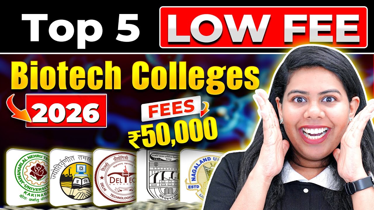 Top 5 Govt BTech Biotech Colleges in India | BTech College 2026 Admissions 