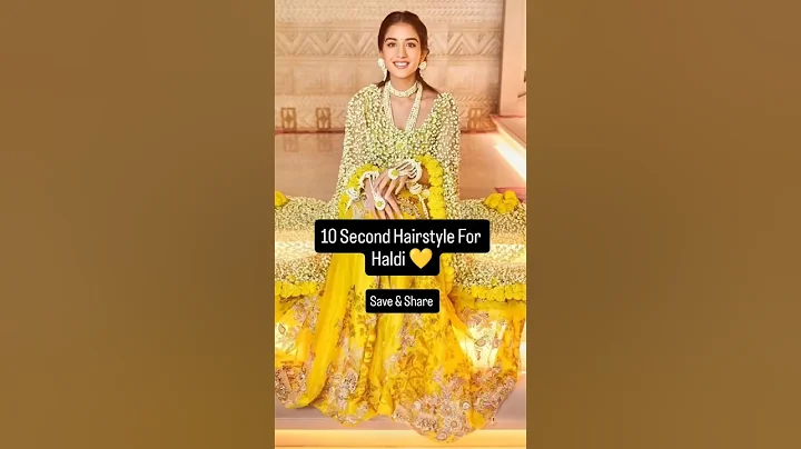 10 second hairstyle for Haldi 💛 #shorts