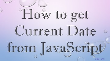 How to get Current Date from JavaScript