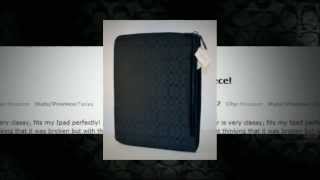 Coach Signature Tablet Padded Sleeve iPad case or iPad Sleeve Black Grey Review :F61035 NWT
