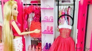 💜 PRINCESS BEDROOM 💜 RAPUNZEL MORNING ROUTINE 💜 DISNEY PRINCESS BARBIE DOLL