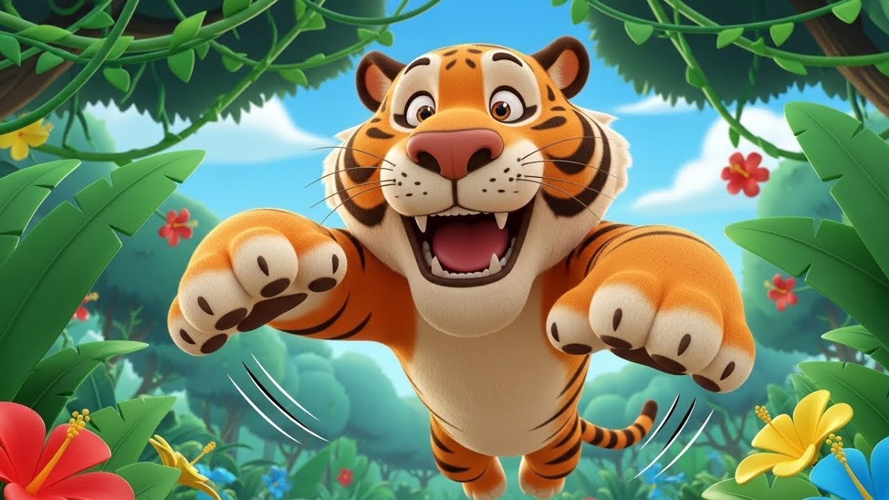 Jungle Boom Boom Song for Kids | Fun Animal Nursery Rhymes & Toddler Music 🌴🐒🎶