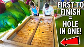 We Have Never Seen a Mini Golf Course Do This! - CRAZY Homemade Course!