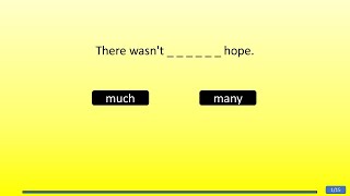 Much vs Many - Quiz   Set 006 screenshot 1
