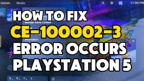 How to fix PS5 Error CE-100002-3 Failed to update the application PS5