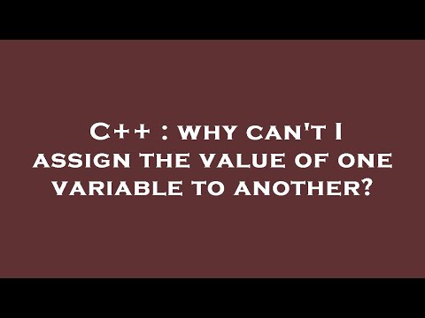 C++ : why