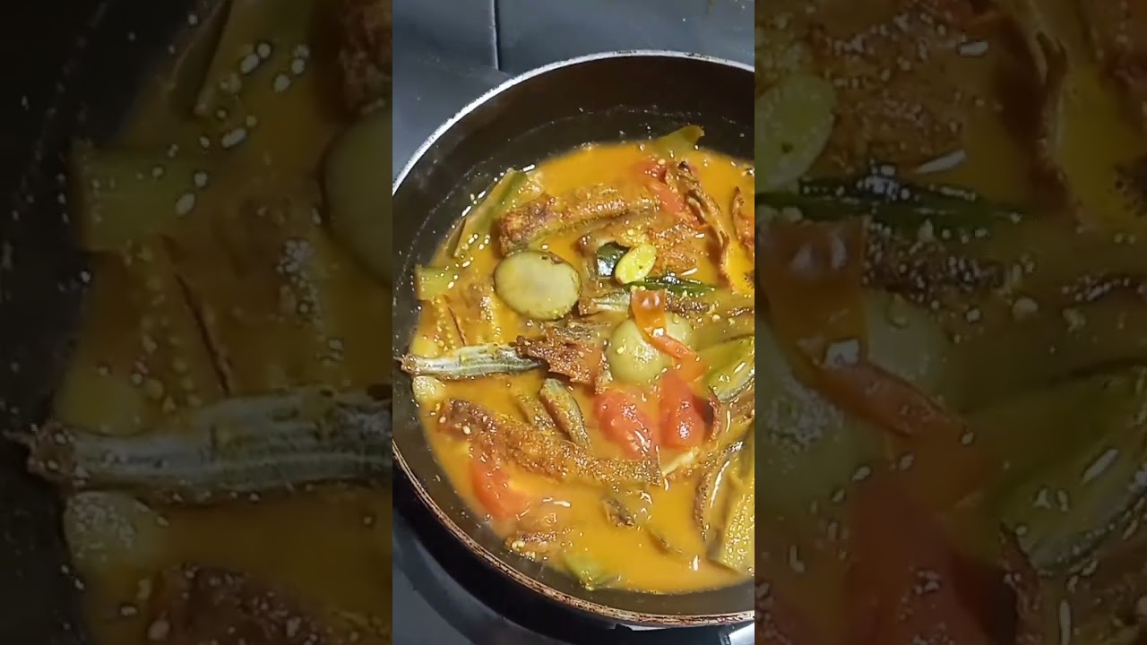 Eggplant sour with small fish🍆🍆🍆