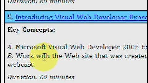 VWD Visual Web Developer