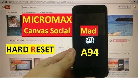 Hard reset Micromax A94 Сброс графического ключа micromax canvas a94