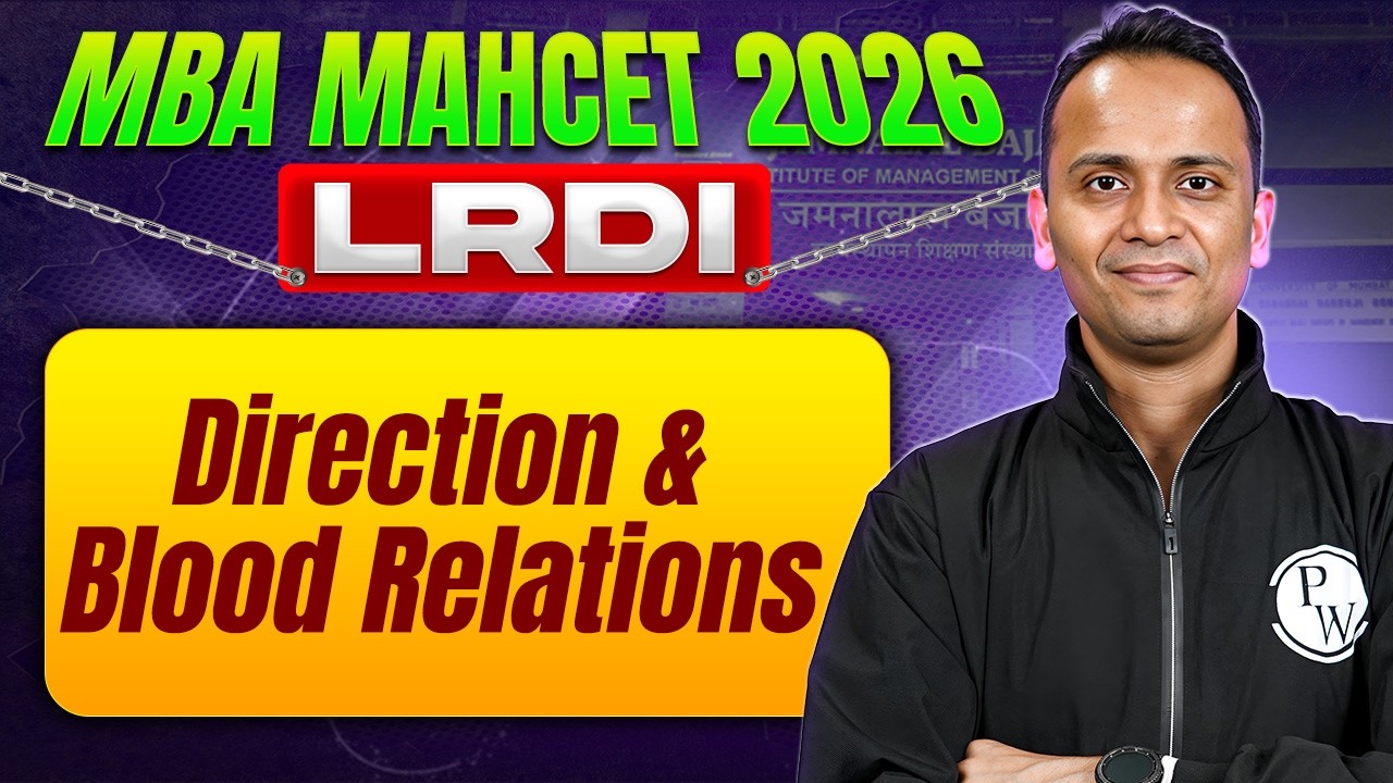 MBA MAHCET Preparation 2026  | Direction & Blood Relations  | MBA Wallah