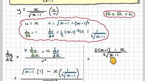 Using the quotient rule to differentiate a radical